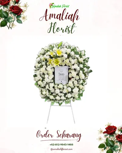 Krans Bunga Duka Cita di Perean Kangin